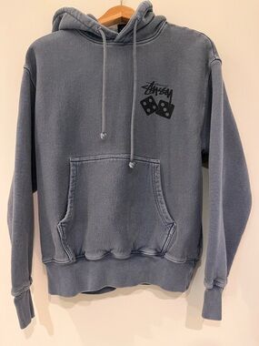 Stussy Pigment Navy Dice Pullover Hoodie Men's  Size S